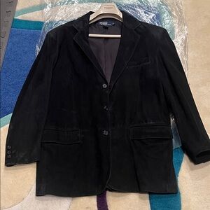 MENS Ralph Lauren Midnight Black suede  Jacket ( SPORT COAT)